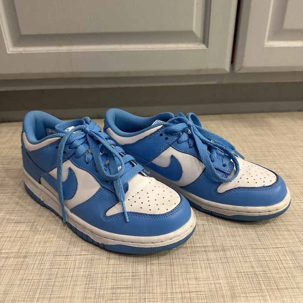 Nike dunk lows in university blue